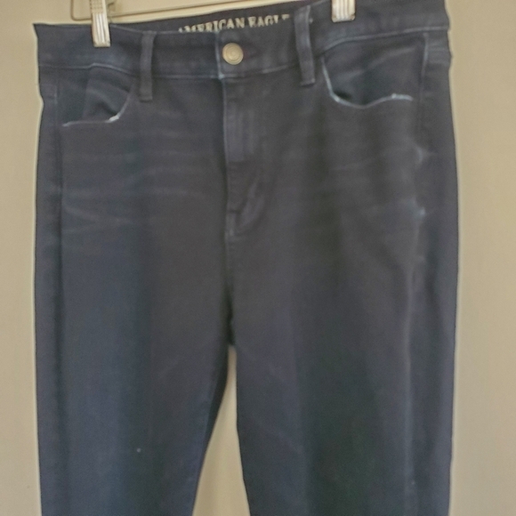American Eagle Dark Wash Hi-Rise Super Stretch Jegging - Picture 3 of 9